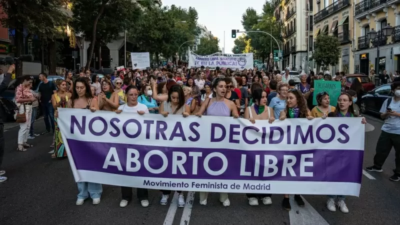 Imagen de archivo de una manifestación por la despenalización de aborto el pasado 28 de septiembre en Madrid