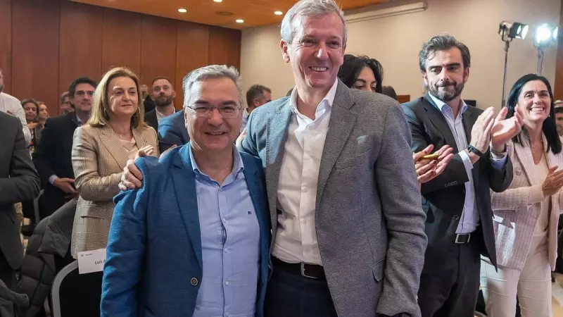 18/4/24 Luis Menor, con el presidente de la Xunta, Alfonso Rueda, en una imagen de archivo.