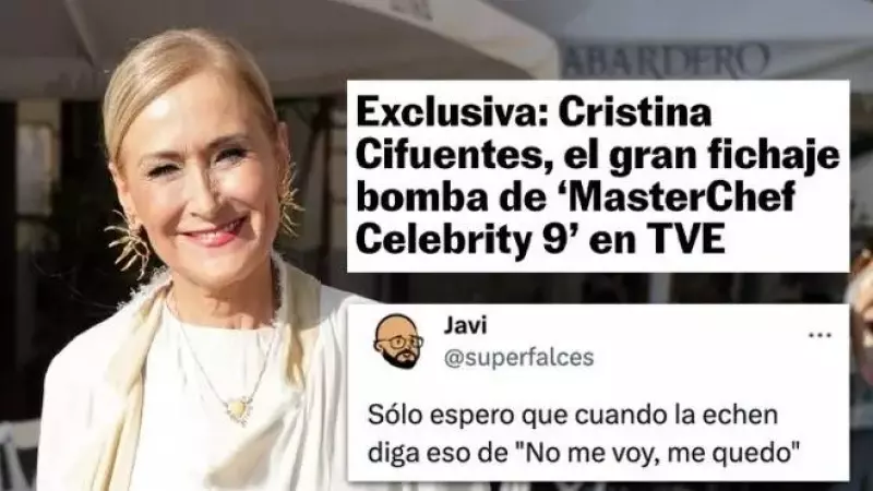 Cachondeo con la participación de Cristina Cifuentes en 'Masterchef Celebrity': 'Otra oportunidad para pillarla con las manos en la masa'