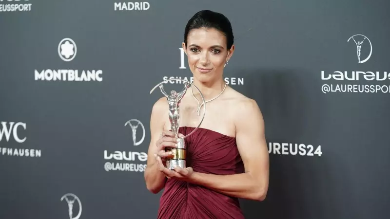 23/04/2024 La futbolista Aitana Bonmatí recibe el premio Laureus a 'Deportista del Año', en la Galería de Cristal, a 22 de abril de 2024, en Madrid.