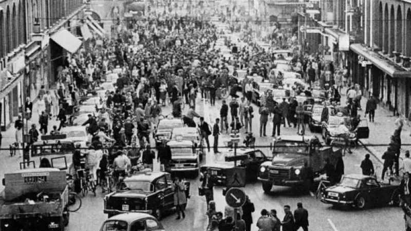 El 3 de septiembre de 1967, Suecia vivió el Dagen H: los coches empezaron a circular por la derecha.