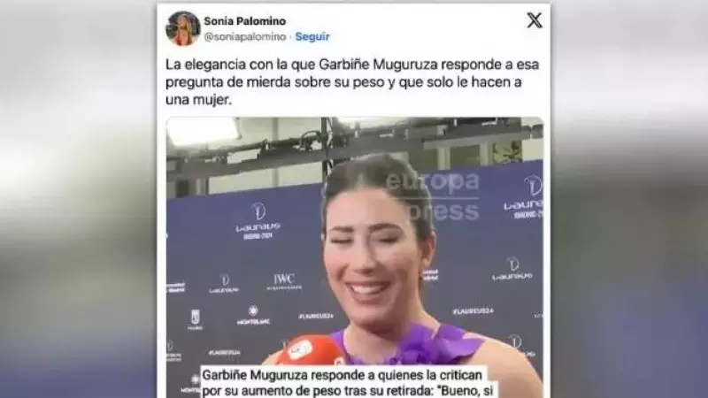 Hoy, en 'Respuestas a Preguntas de Mierda', la lección de elegancia de Garbiñe Muguruza cuando le hablan de su físico