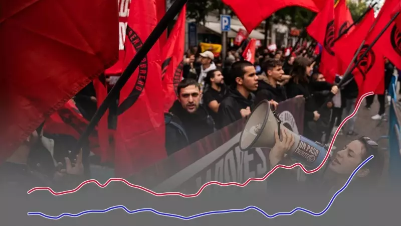 23/04/2024 Manifestación del Frente Obrero ante la sede del PSOE en Ferraz en noviembre de 2023.