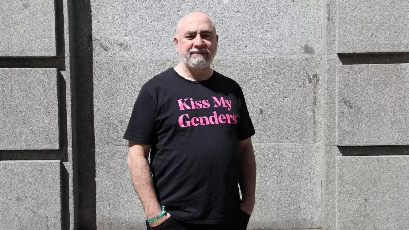 Javier Sáez, sociólogo, traductor y activista gay, a 23 de abril de 2024, en Madrid.