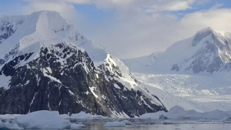 Imagen del Estrecho de Gerlache, en la Antártida.