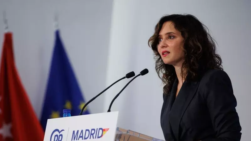 28/04/2024 La presidenta de la Comunidad de Madrid, Isabel Díaz Ayuso, en el Centro Municipal Hub El Cantizal (Madrid), a 27 de abril de 2024.