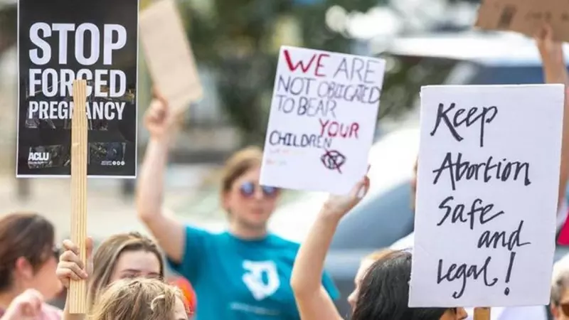 Protesta a favor del aborto seguro en Kentuckey, Estados Unidos, en febrero de 2023.