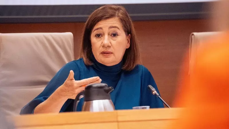 La presidenta del Congreso de los Diputados, Francina Armengol, comparece durante la Comisión sobre mascarillas en el Congreso, a 13 de mayo de 2024, en Madrid.