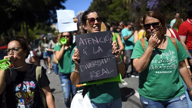 Imagen de la jornada de huelga en Málaga.