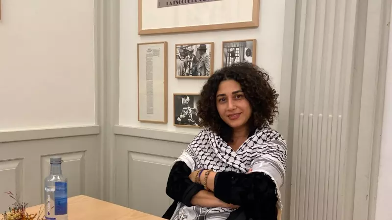La cineasta palestina Mira Sidawi visita la Academia de Cine de Madrid gracias a CIMA, la Asociación de mujeres cineastas y de medios audiovisuales.