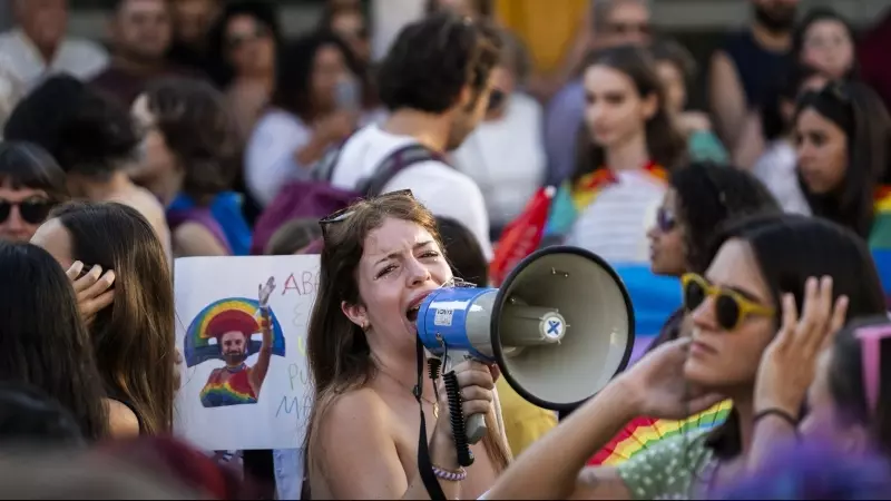 Manifestación del Orgullo LGTBI+ celebrada en Valencia en 2023.
