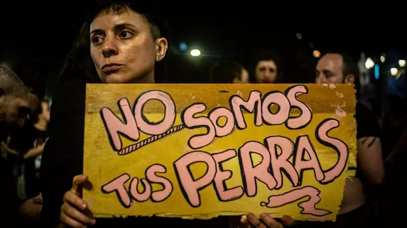 Imagen de archivo de una activista durante una manifestación contra las políticas de Milei en Buenos Aires.