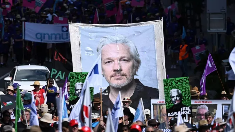 19/05/2024  Retrato de Julian Assange,  activista fundador de WikiLeaks, en Brismane (Australia), a 6 de mayo de 2024.