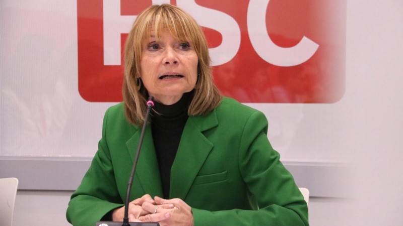 05/2023 -Lluïsa Moret, viceprimera secretària del PSC i presidenta de la Diputació de Barcelona, en una imatge d'arxiu a la seu del partit.
