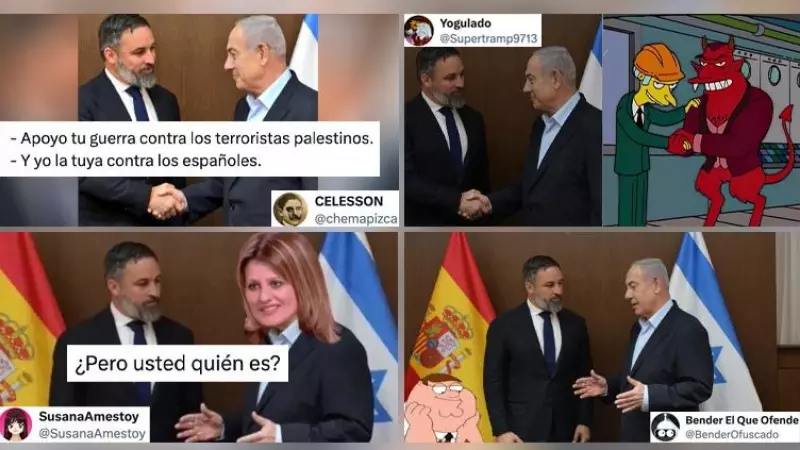 Los memes más tronchantes de la reunión entre Abascal y Netanyahu: '-Vengo por lo del genocidio. -¿Que si quiero o que si tengo?'