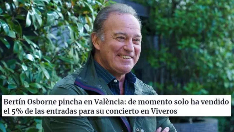 Bertín Osborne 'pincha' con las entradas en València y deja retratada a la ultraderecha: 'Traes caspa y la gente de 80 años ya no está para esos trotes'