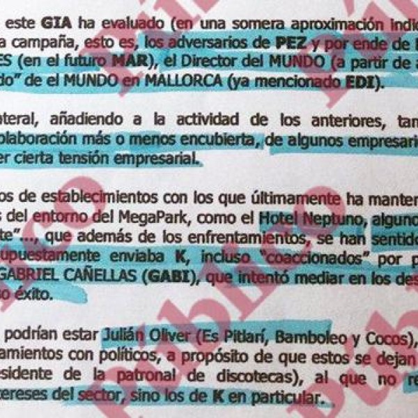 Página 6 del informe del Proyecto Swimming Pool que Villarejo hizo para Cursach.