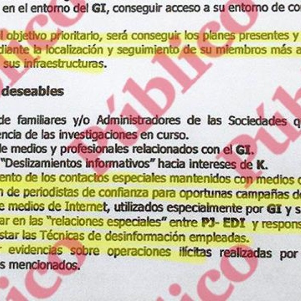 Página del informe de Villarejo para Cursach con el apartado '5.- OBJETIVOS'.