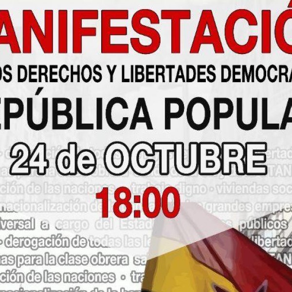 Cartel convocando a la manifestación