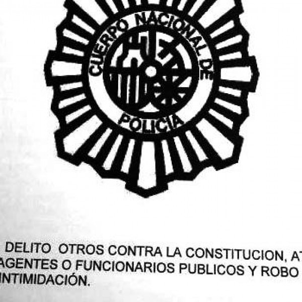 Portada del atestado elaborado por la Brigada Provincial de Información de la Policía Judicial de Valencia.