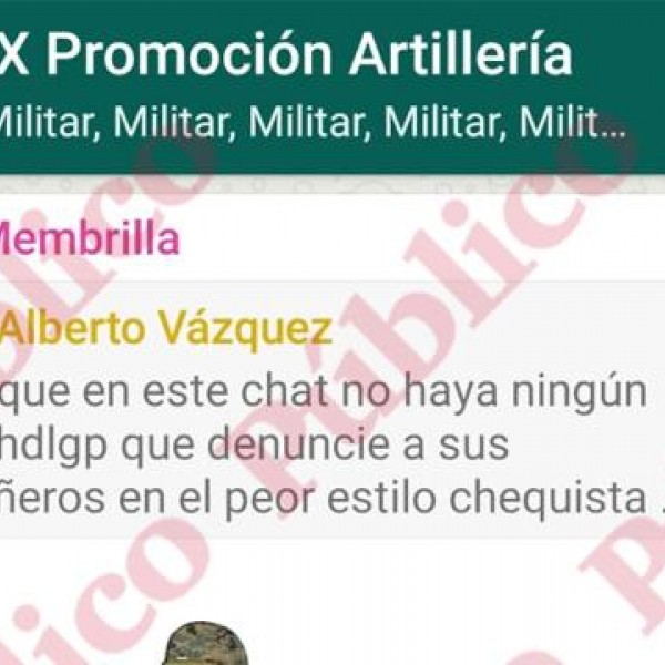 'Sticker' de Membrilla y coninuación del mensaje de Vázquez.