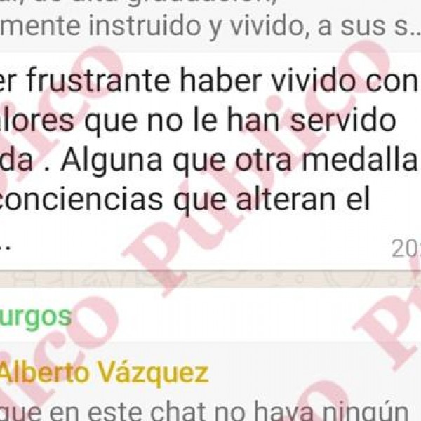 'Militar Burgos' interviene en el chat.