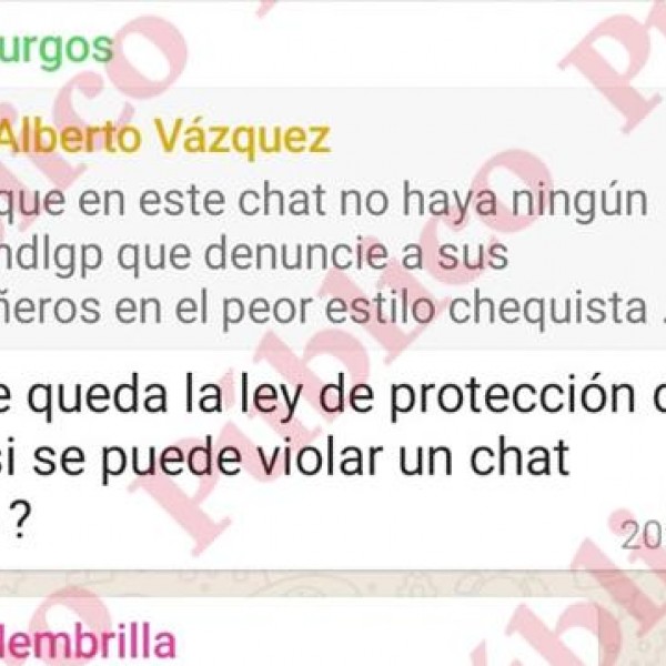 'Militar Burgos' interviene en el chat.