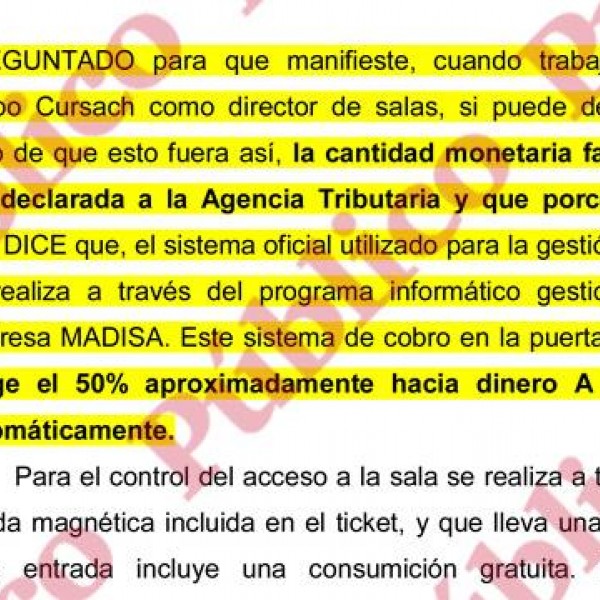 Testimonio del director de salas del Grupo Cursach sobre la Caja B.