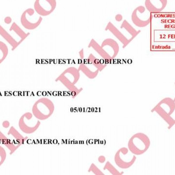 Respuesta del Gobierno a las preguntas de la diputada Nogueras sobre la bandera del águila bicéfala.