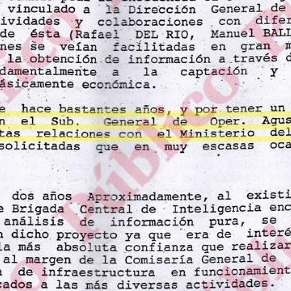 Informe interno de Villarejo dirigido a la Dirección General de la Policía el 16 de enero de 1995