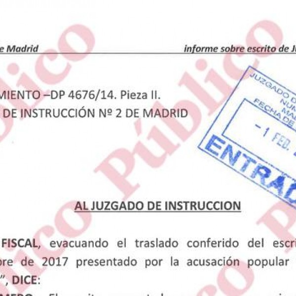 Informe del fiscal San Román rehusando investigar la compra ilegal del spyware Pegasus aludiendo al escrito recibido