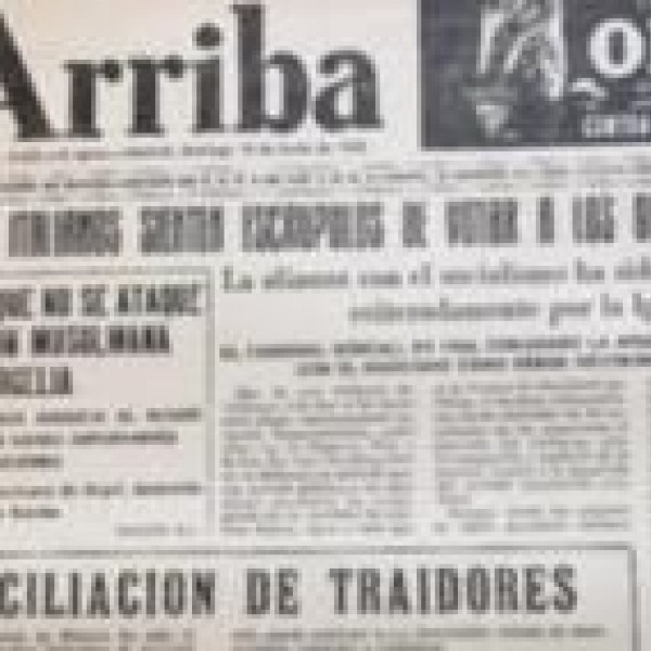 Página del diario 'Arriba'