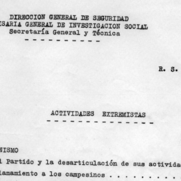 Detalle del interior de un boletín franquista