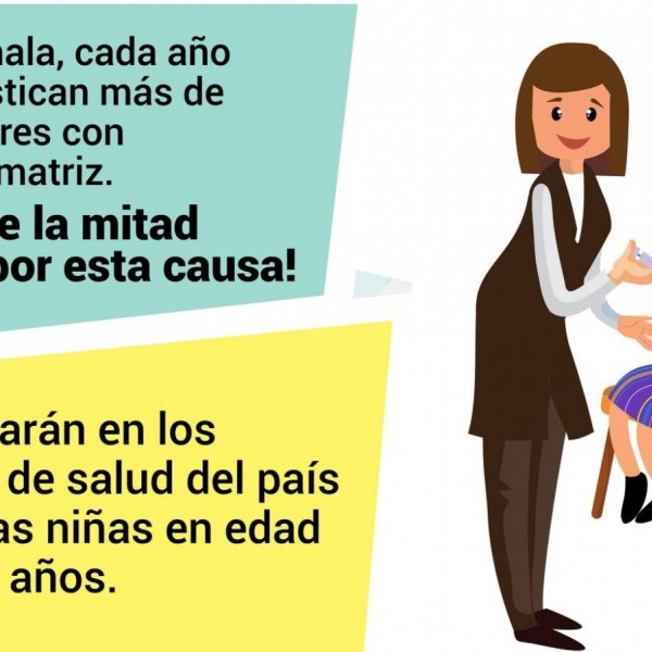 En Facebook el Ministerio de Salud comparte una convocatoria para promover la vacunación contra el cáncer de cérvix, en esta informa que en Guatemala son más de 1300 mujeres diagnosticadas al año y la mitad mueren.
