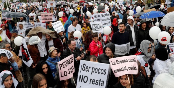 Manifestación de la España Vaciada en Madrid en marzo de 2019. EFE
