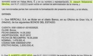 Documento del crédito del Banco Sabadell