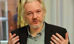 18/08/2014 - Assange durante una conferencia de prensa en la embajada de Ecuador en el centro de Londres  | REUTERS/ John Stillwell