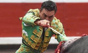 Imagen de la última corrida de toros de la Semana Grande de Bilbao. EFE/MIGUEL TOÑA