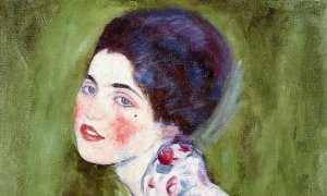 El "Retrato de una dama" de Klimt que robaron de la galería en Piacenza.