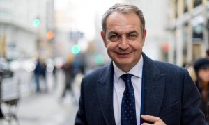 El expresidente del Gobierno José Luis Rodríguez Zapatero en la Gran Vía de Madrid.- CHRISTIAN GONZÁLEZ