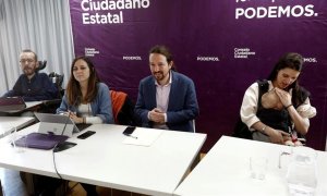 Pablo Iglesias en el Consejo Ciudadano de Podemos. / EFE