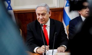 El primer ministro isrelí, Benjamin Netanyahu, durante una rueda de prensa en Jerusalén. EFE/Gil Cohen