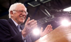 12/02/2020 - El candidato presidencial demócrata a los Estados Unidos, el senador Bernie Sanders, en New Hampshire, Manchester. REUTERS / Mike Segar