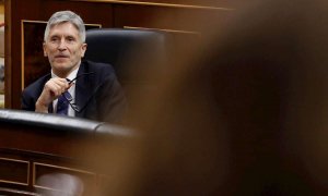 El ministro del Interior, Fernando Grande-Marlaska, en el Congreso. (BALLESTEROS | EFE)