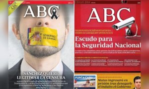 Críticas al diario 'ABC' por reprobar en su portada la "censura de Sánchez", pero abrazar la Ley Mordaza