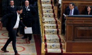 Pedro Sánchez y Gabriel Rufián en el Congreso