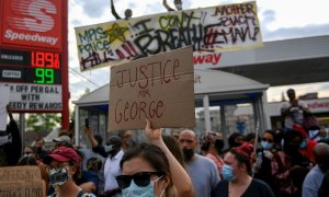 Imagen de las protestas en Mineápolis. EFE/ Craig Lassig