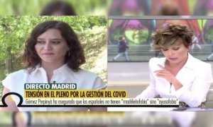 Ayuso reconoce en un lapsus que ella gestiona las residencias de mayores y recula cuando le recuerdan sus palabras: "Ya empezamos"