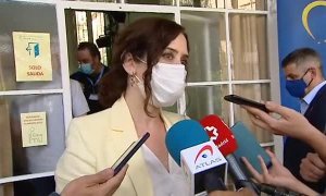 Díaz Ayuso sobre el uso obligatorio de mascarillas: "La Administración no puede seguir al ciudadano 24 horas"