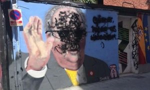Boicotean el grafiti de J. Warx sobre el rey Juan Carlos en Valencia